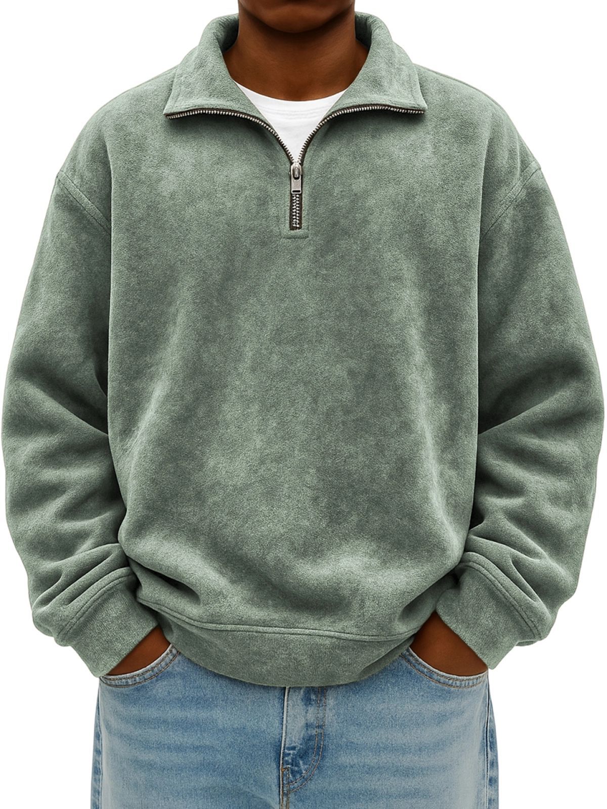 Lapel sweatshirt