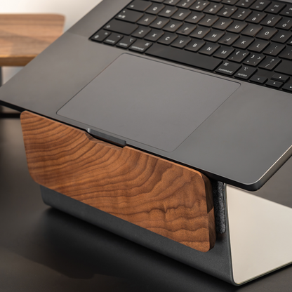 Laptop Stand with Wooden Desktop Organizer
