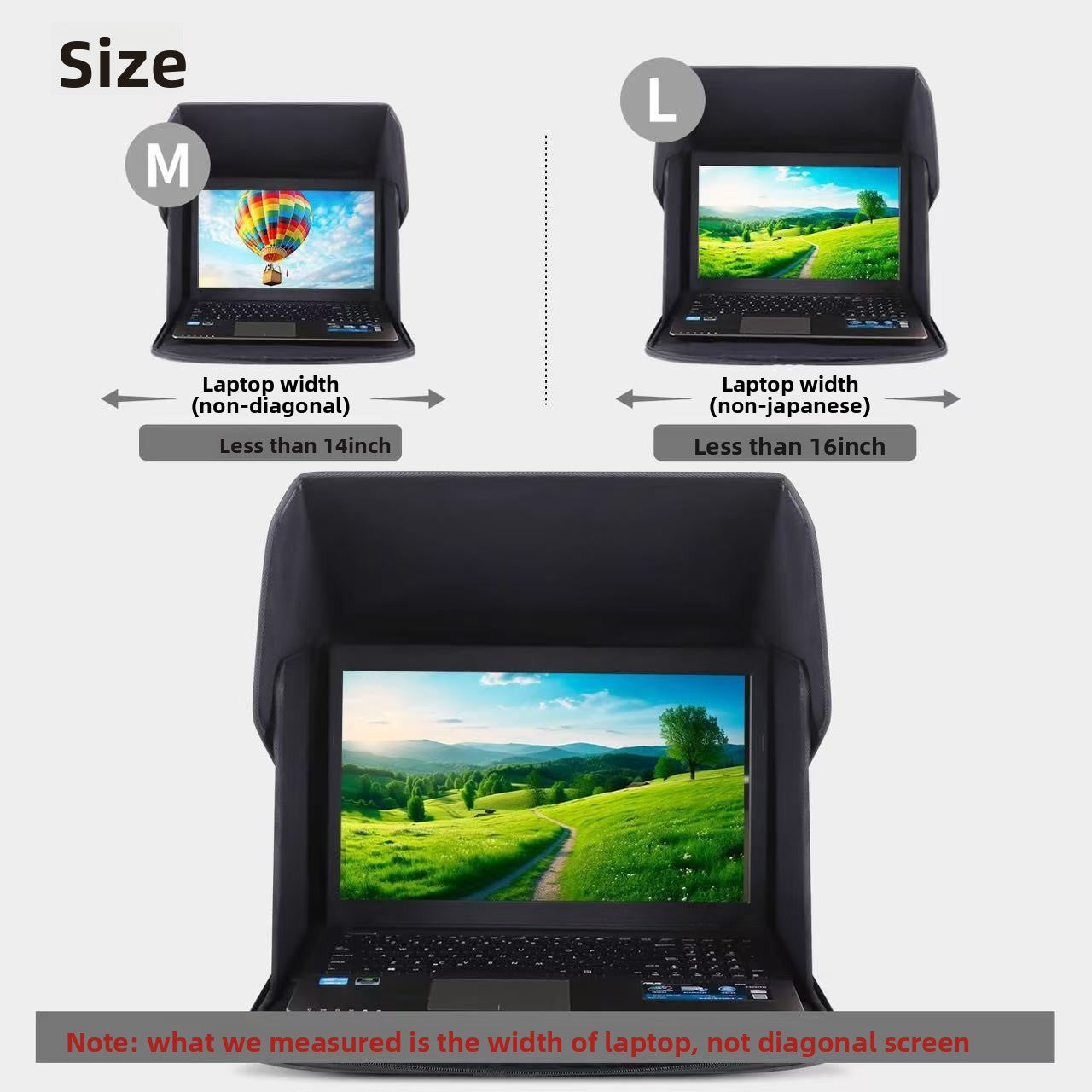 Laptop sunshade