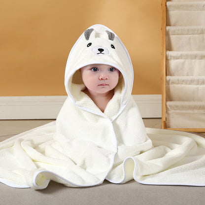 Large Absorbent Hooded Baby Bath Towel Cloak