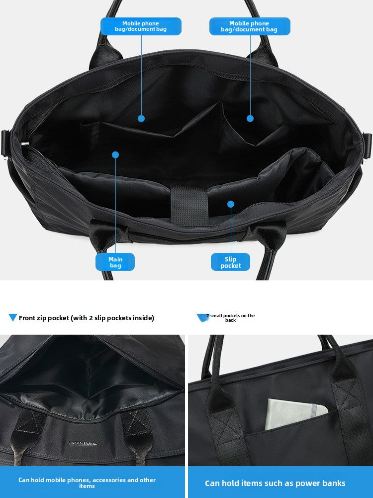 Large Capacity Business Messenger Bag for Men with Laptop Compartment