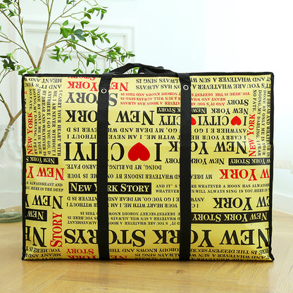 Large capacity cotton quilt and clothing organizing moving bag