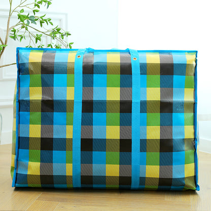 Large capacity cotton quilt and clothing organizing moving bag