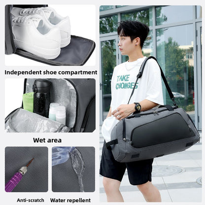 Large-capacity dry-wet separation travel bag