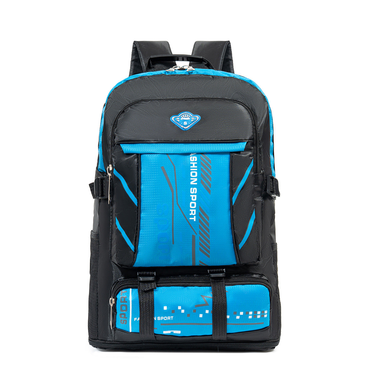 Large Capacity Expandable Travel Backpack with Waterproof Oxford Fabric