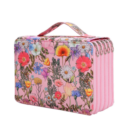 Large-capacity five-layer zippered pencil case