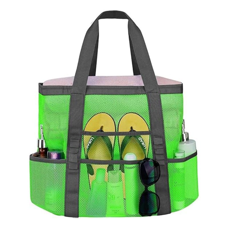 Large Capacity Foldable Mesh Beach Bag for Swimming and Travel