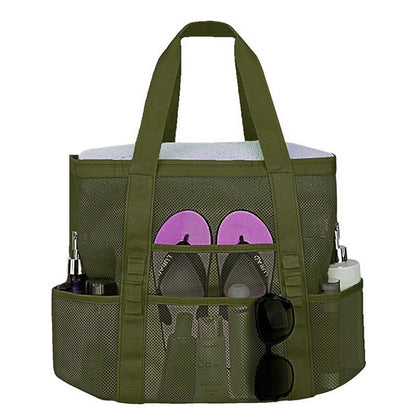 Large Capacity Foldable Mesh Beach Bag for Swimming and Travel