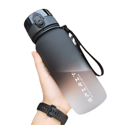 Large Capacity Frosted Plastic Sports Water Bottle