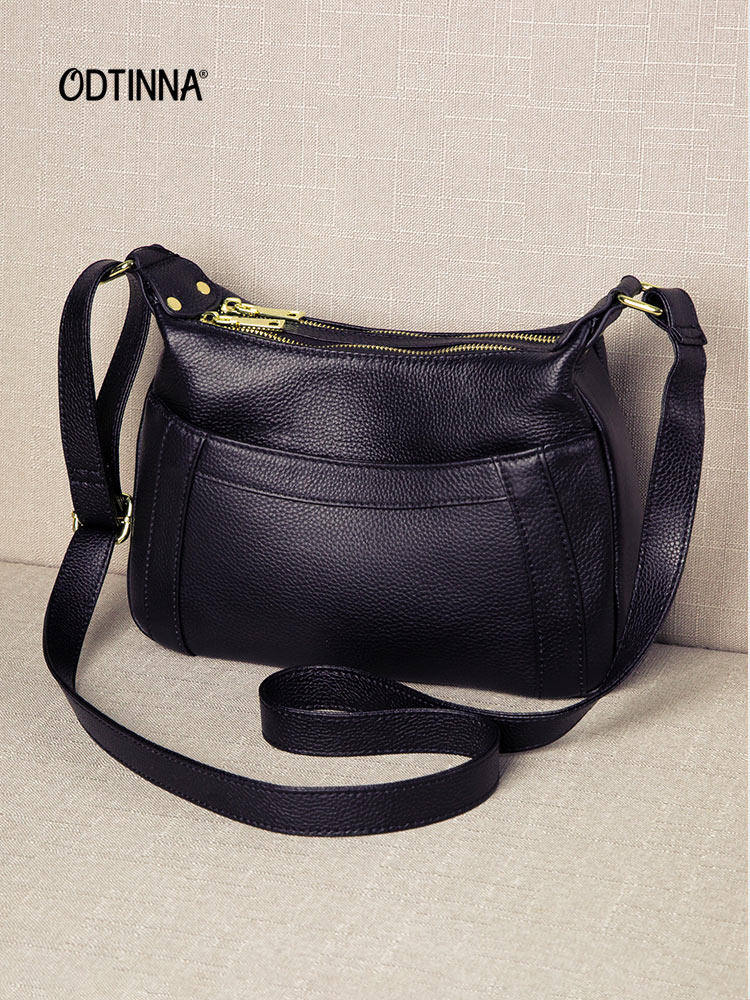 Large capacity genuine leather bag