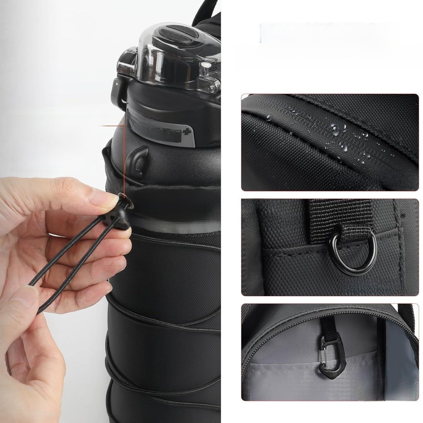 Large-capacity magnetic water bottle bag