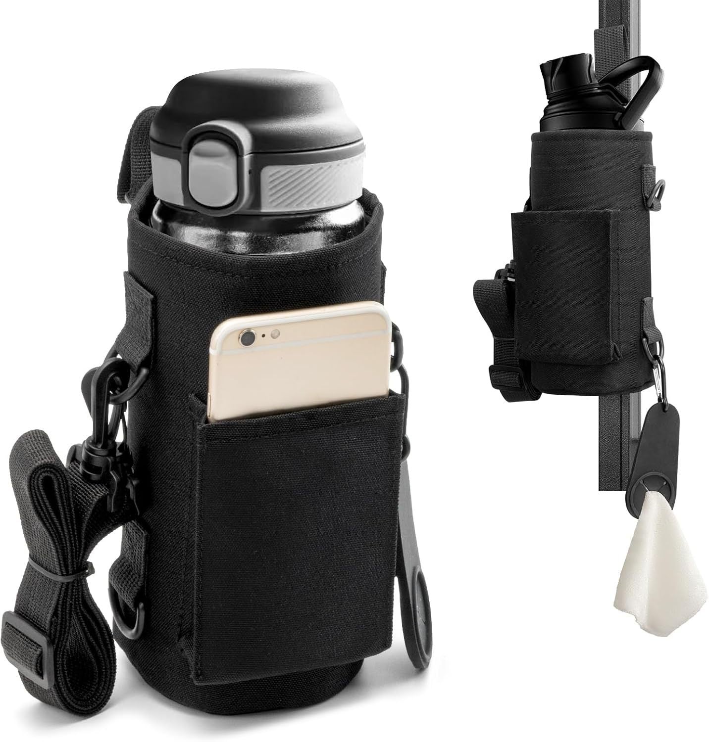 Large-capacity magnetic water bottle bag
