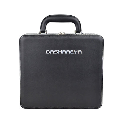 Large capacity makeup bag with mirror and lamp