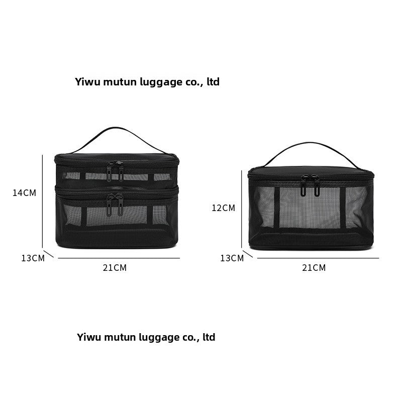 Large-capacity mesh bag toiletry bag