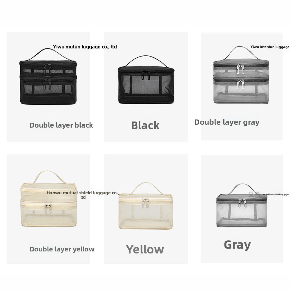 Large-capacity mesh bag toiletry bag