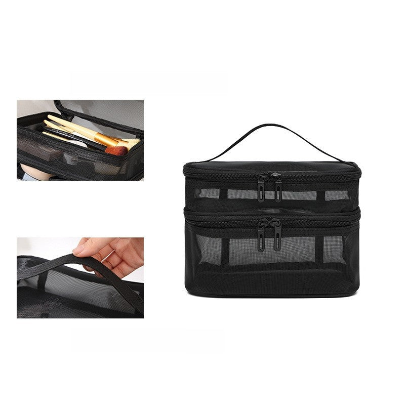 Large-capacity mesh bag toiletry bag
