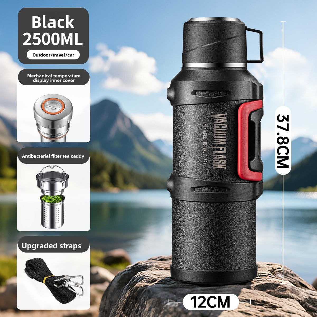 Large capacity outdoor thermos pot