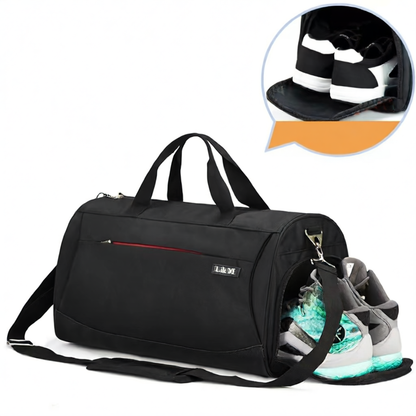 Large Capacity Oxford Travel Bag with Wet-Dry Compartments