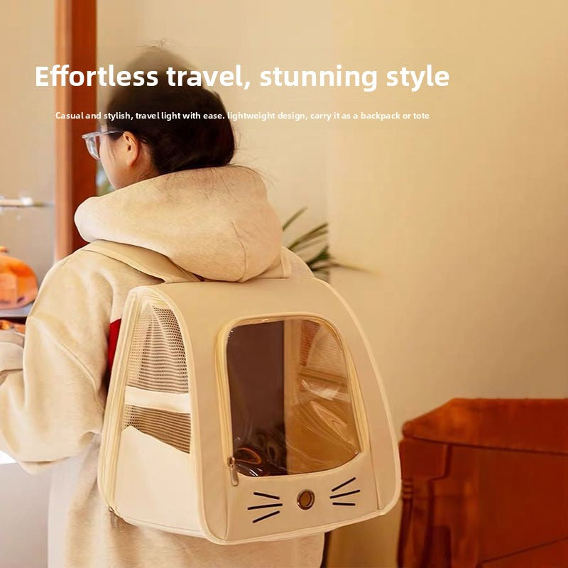 Large capacity pet backpack