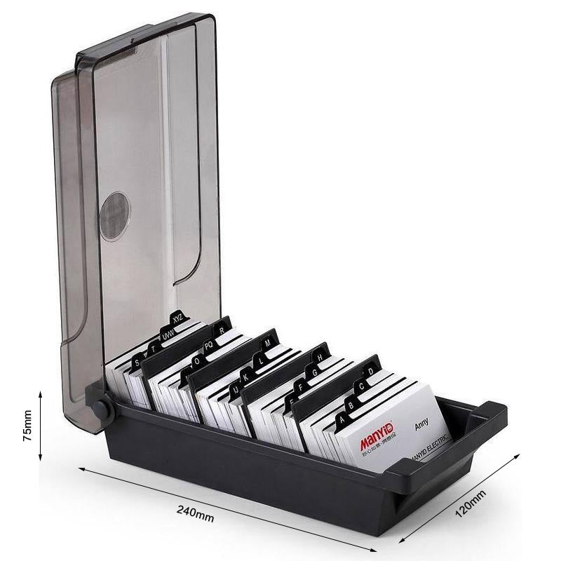 Large Capacity Plastic Business Card Holder with Logo Printing Option
