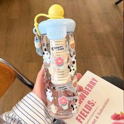 Large Capacity Plastic Straw Cup with Tea Infuser