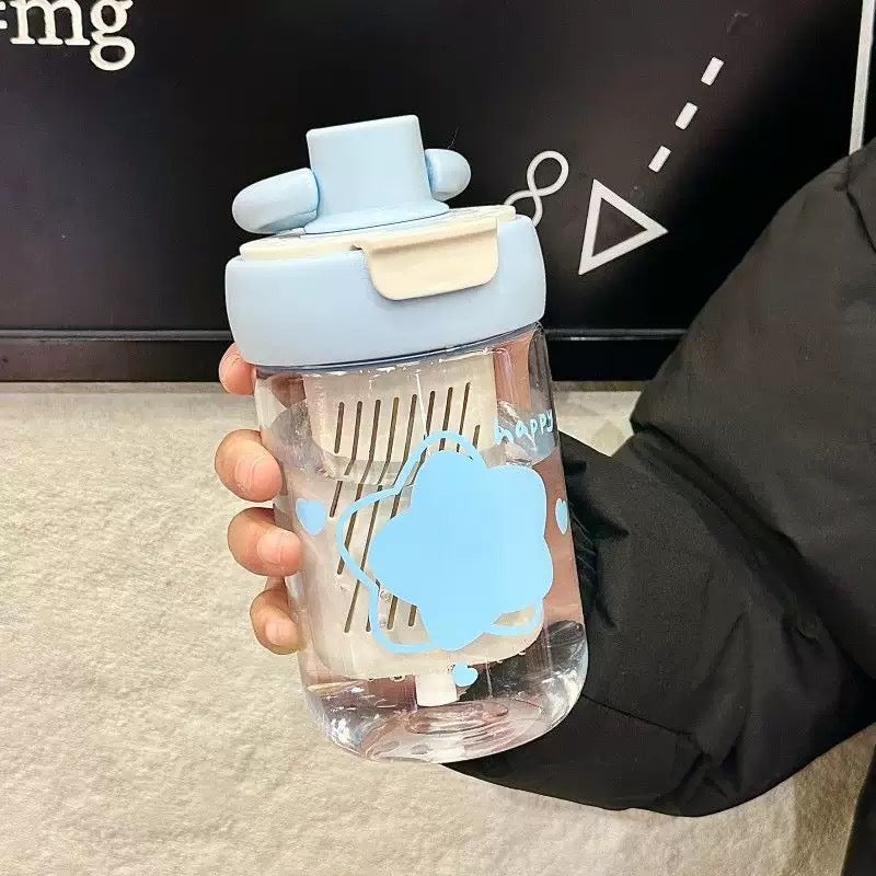 Large Capacity Plastic Straw Cup with Tea Infuser