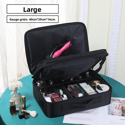Large-capacity portable makeup storage case