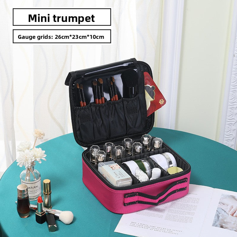 Large-capacity portable makeup storage case