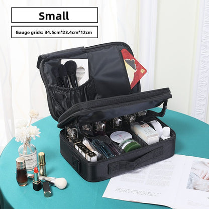 Large-capacity portable makeup storage case