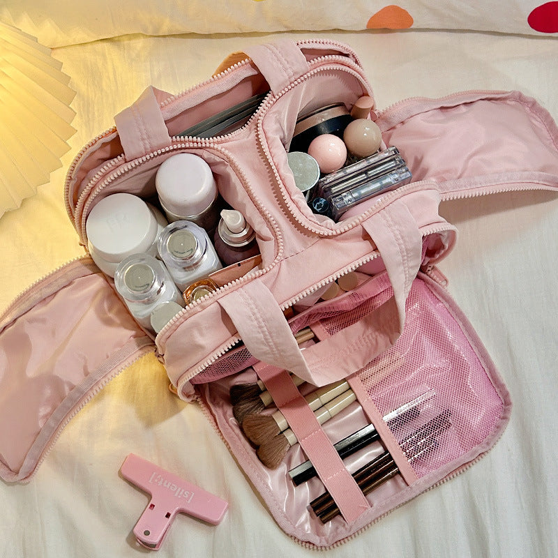 Large Capacity Portable Nylon Cosmetic Bag