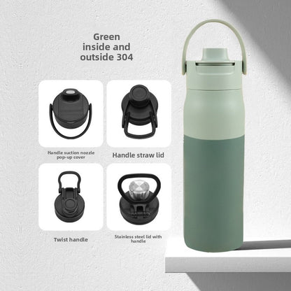 Large capacity portable sports thermos cup 304 stainless steel