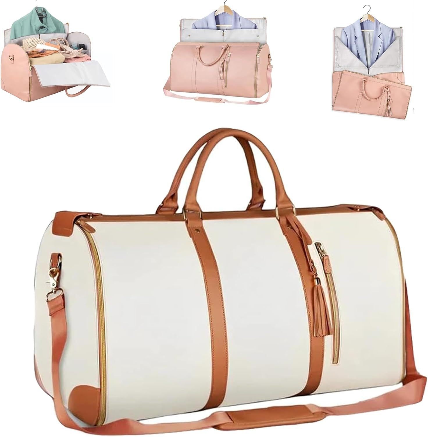 Large Capacity PU Leather Travel Handbag
