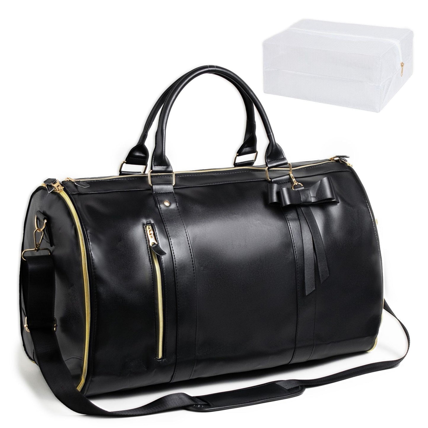 Large Capacity PU Leather Travel Handbag