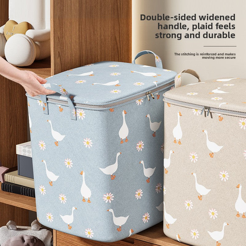 Large-capacity quilt storage bag and quilt storage box