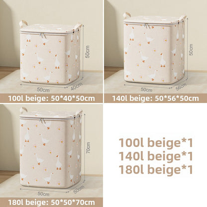 Large-capacity quilt storage bag and quilt storage box