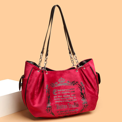 Large capacity retro chain tote bag