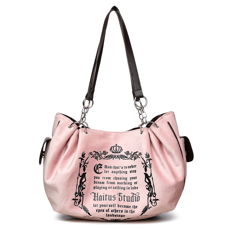 Large capacity retro chain tote bag