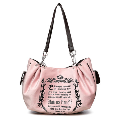 Large capacity retro chain tote bag