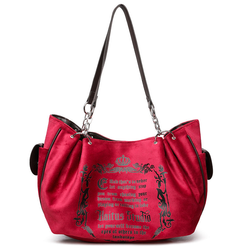 Large capacity retro chain tote bag