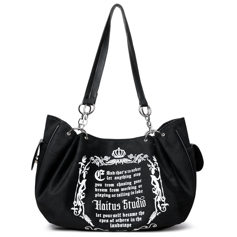 Large capacity retro chain tote bag