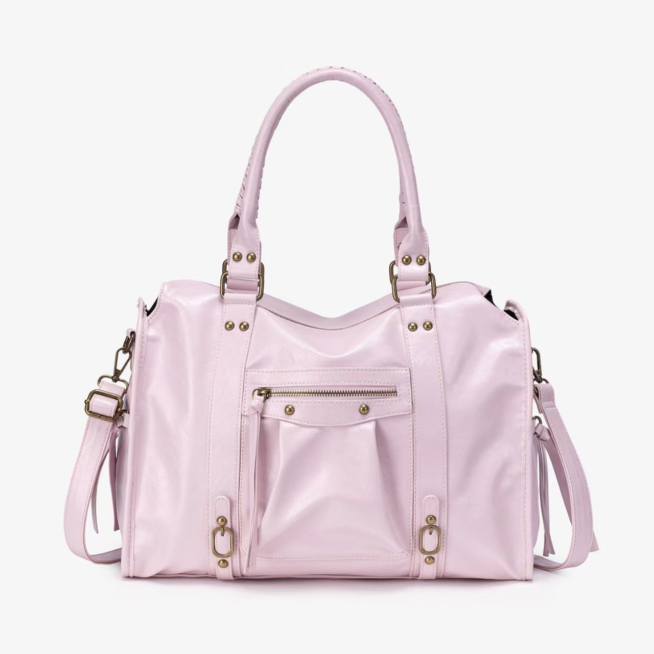 Large Capacity Retro Rivet Shoulder Crossbody Bag