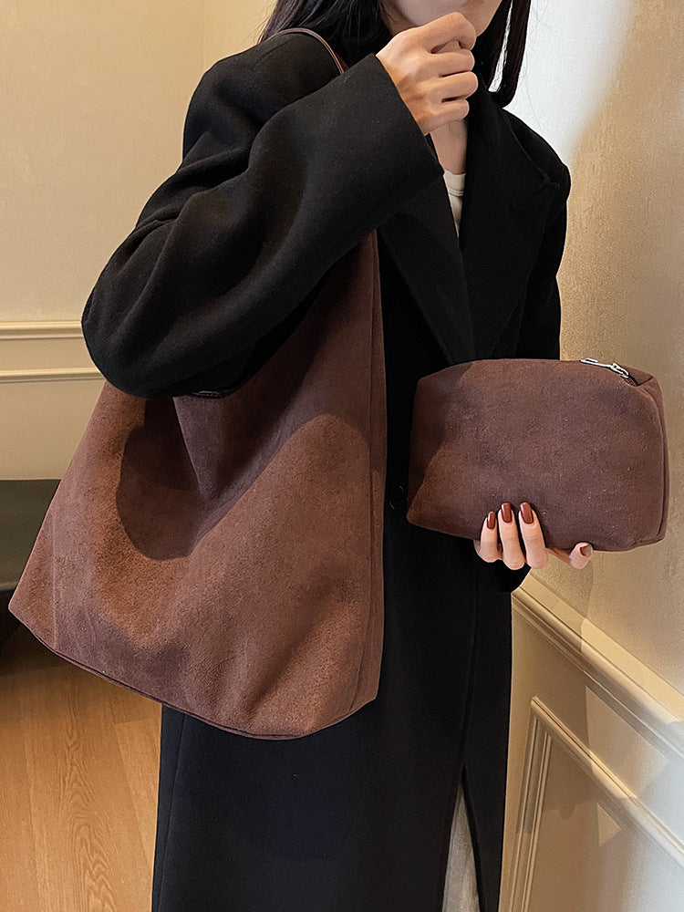 Large Capacity Shoulder Underarm Bag Casual All-match Commuter Tote Bag