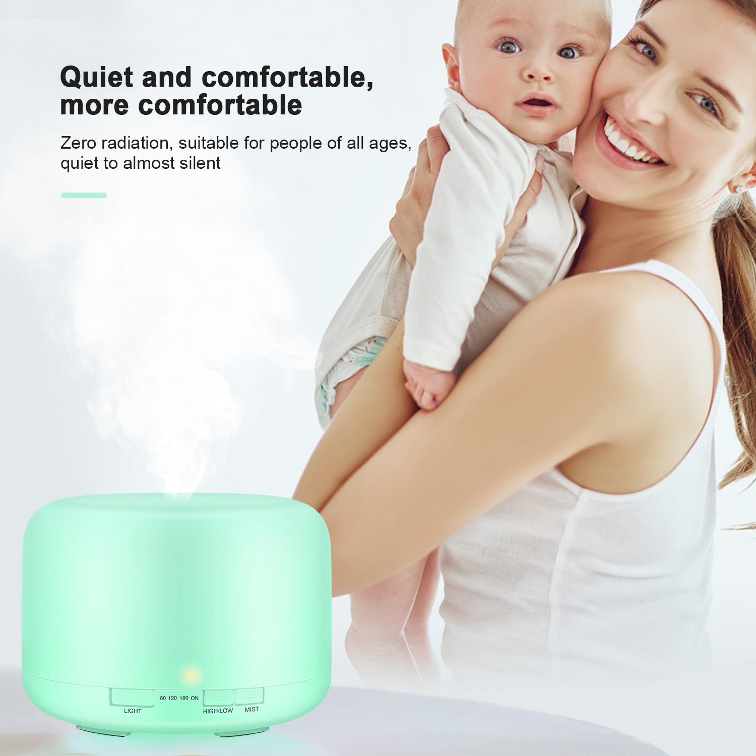 Large capacity silent essential oil diffuser