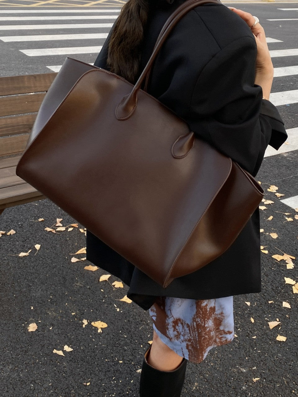 Large-Capacity Simple Handbag Tote Armpit Bag Commuter Bag