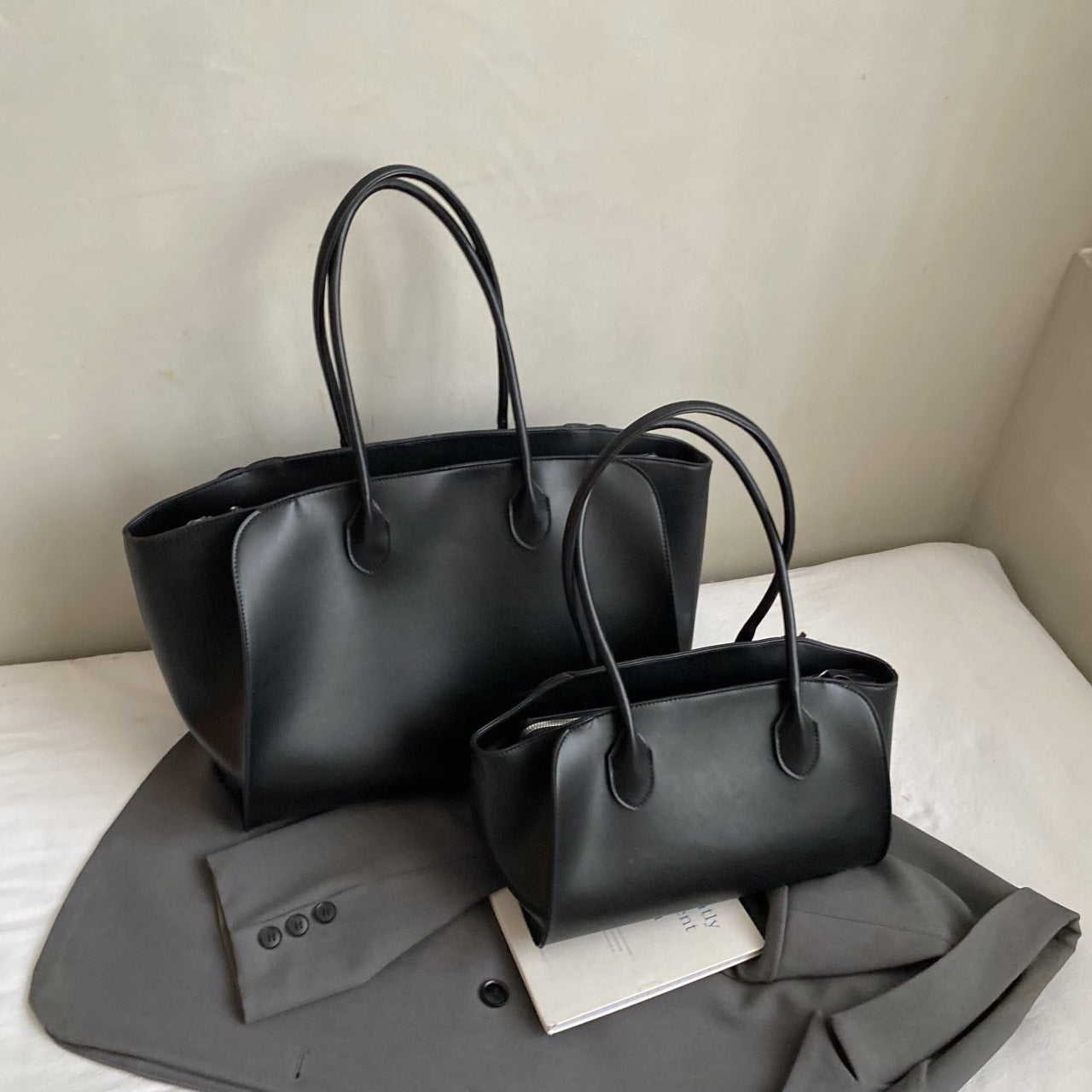 Large-Capacity Simple Handbag Tote Armpit Bag Commuter Bag