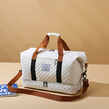 Large-capacity solid-color travel bag
