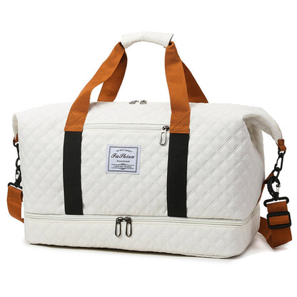 Large-capacity solid-color travel bag