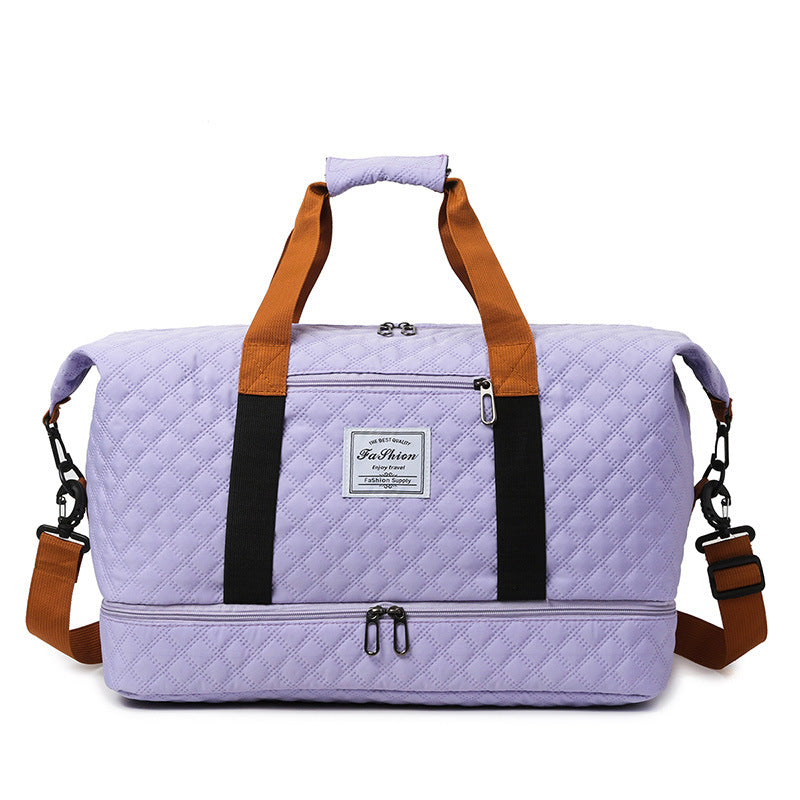 Large-capacity solid-color travel bag