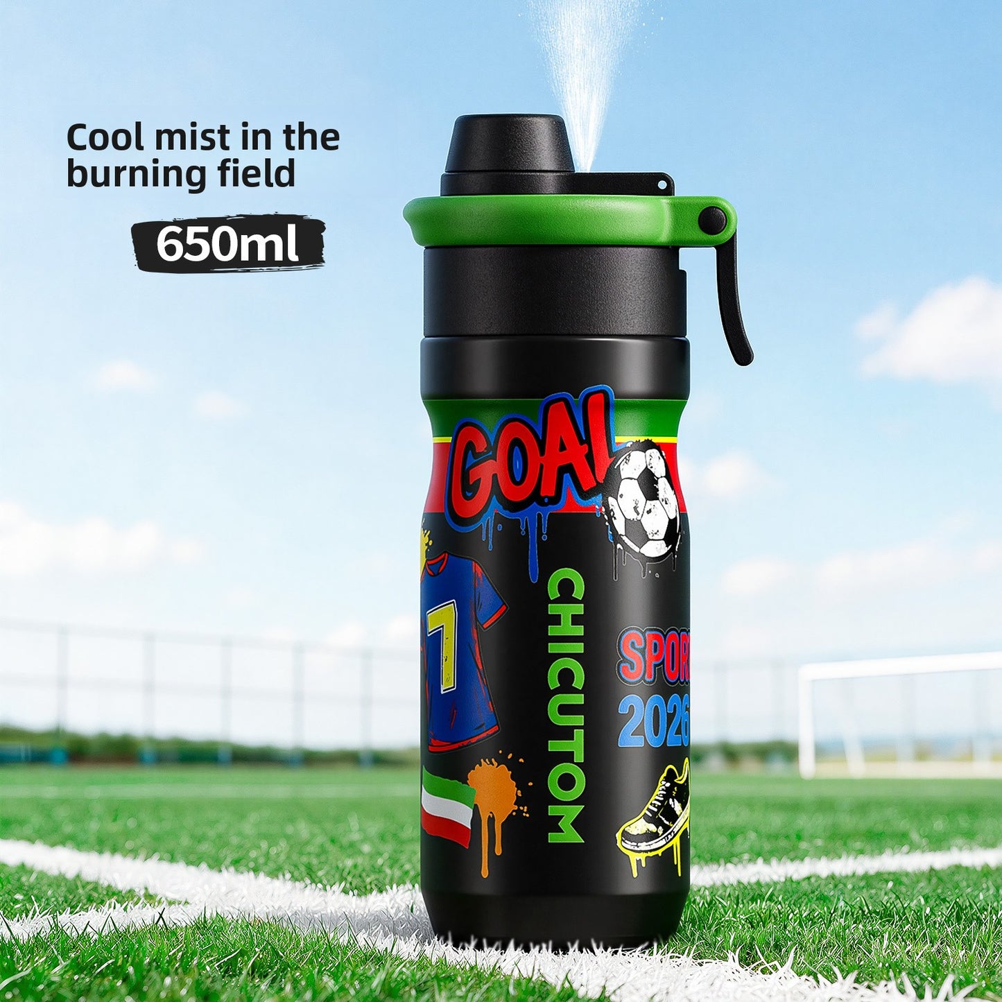Large Capacity Sports Water Bottle High Temperature Resistant