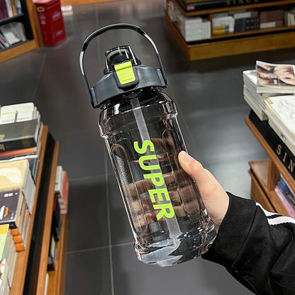 Large Capacity Sports Water Bottle with Straw